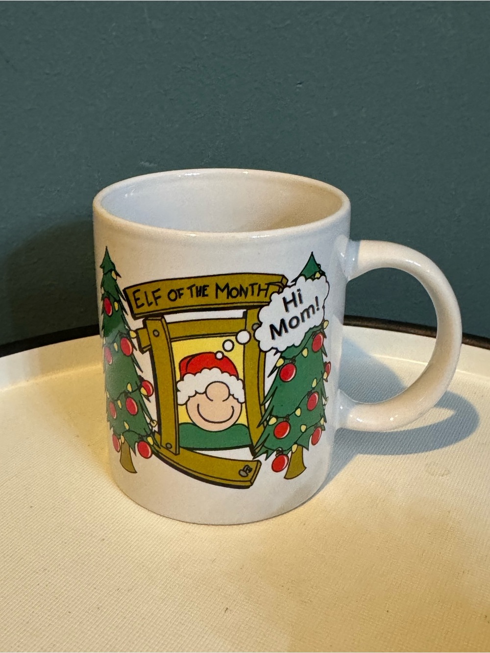 Vintage Ziggy Elf of the Month Christmas Mug
